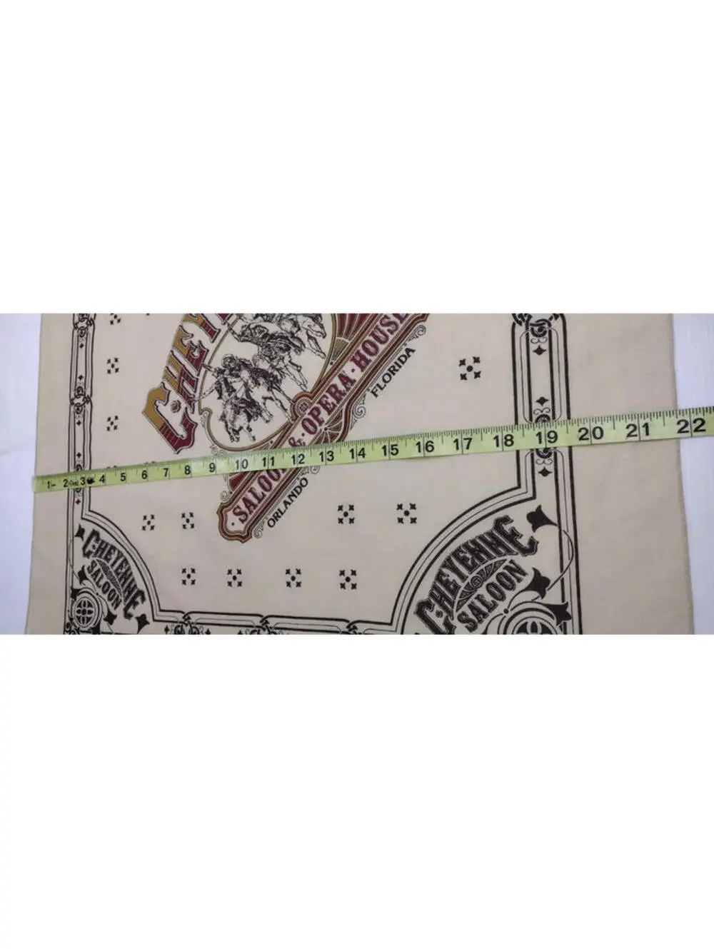 1980s Bandana Cheyenne Saloon Opera House Scarf ORLANDO Florida OLD WEST
